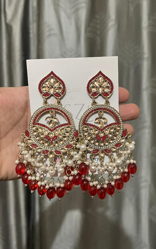 Mahira  Traditional kundan Chandbali
