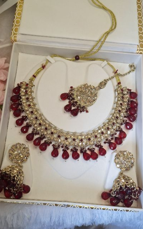 Heritage Gold-Plated Kundan & Pearl Jewelry Set