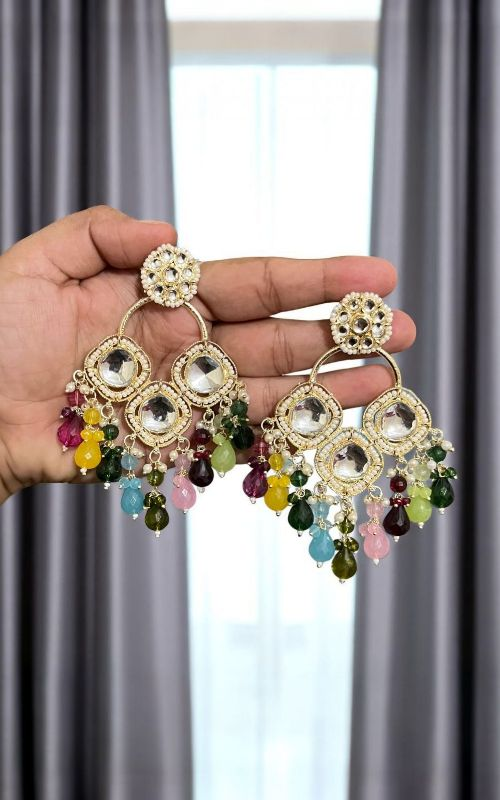 Traditional Kundan  chandbali  Earrings – Elegant Ethnic Jewelry for Women