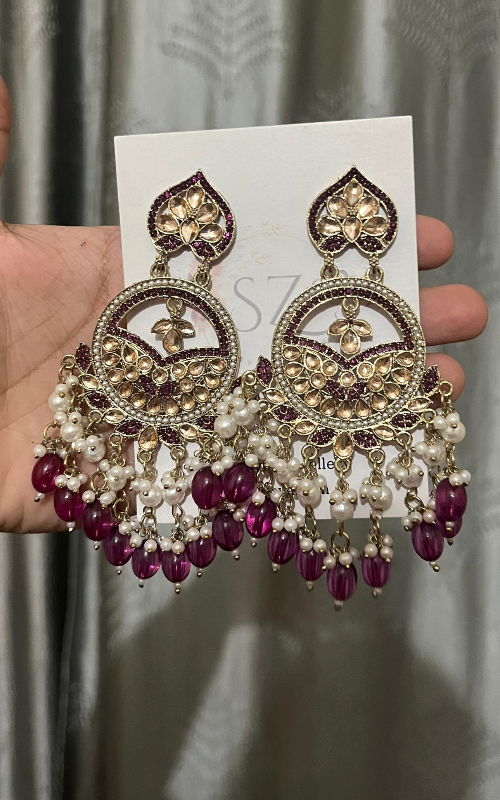 Mahira  Traditional kundan Chandbali
