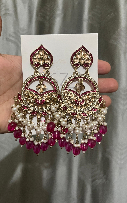 Mahira  Traditional kundan Chandbali