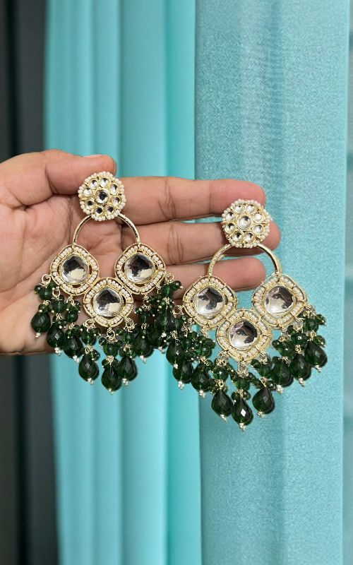 Traditional Kundan  chandbali  Earrings – Elegant Ethnic Jewelry for Women